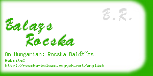 balazs rocska business card